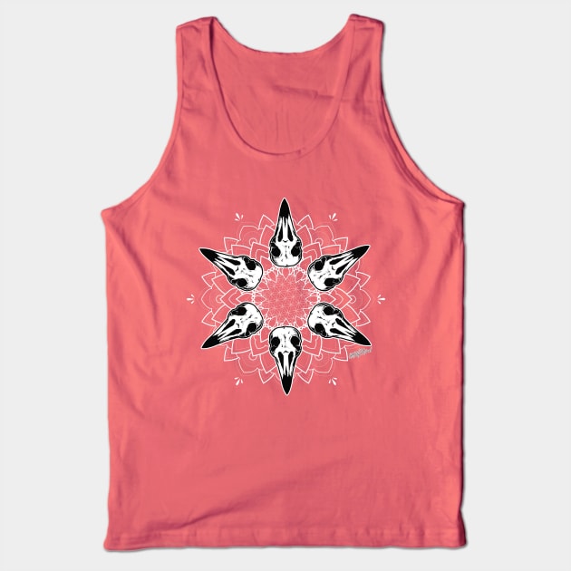 Crow Mandala Tank Top by holly_astral